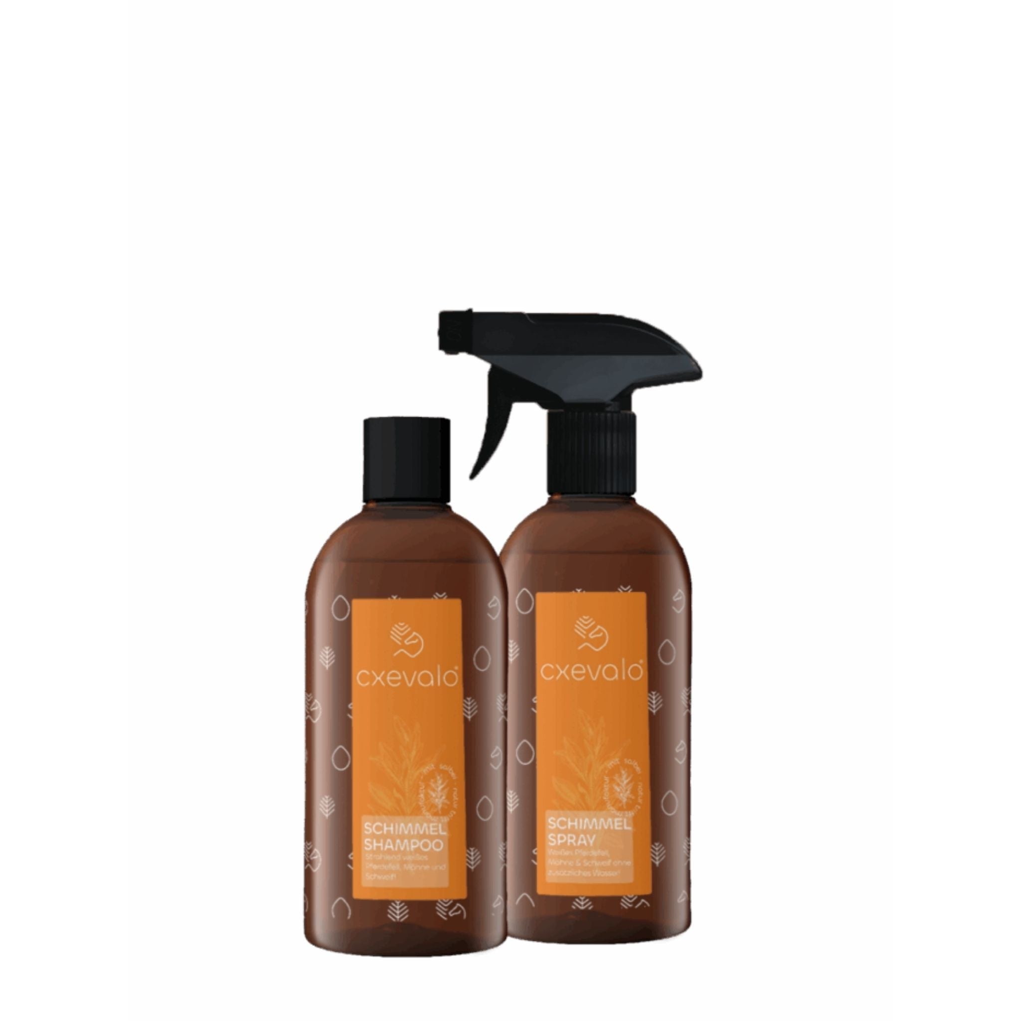 CXEVALO Schimmelpflegekombi für Reinigung und Pflege von hellem Pferdefell